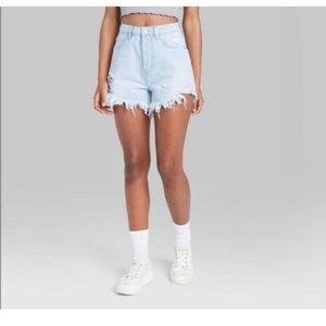 Wild fable distressed cutoff shorts light wash
